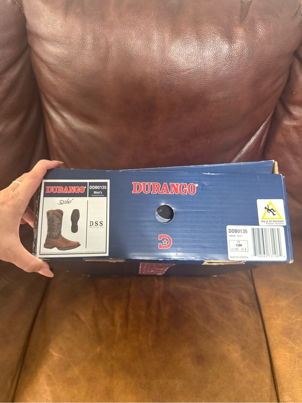 Rebel by Durango Brown and Black Western Cowboy Work Boots Brand New Size 10 M - Picture 13 of 15